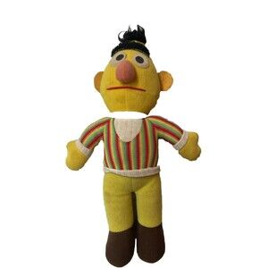 Vintage 1980’s PLAYSKOOL Bert Sesame Street 12” Plush Toy Stuffed Doll